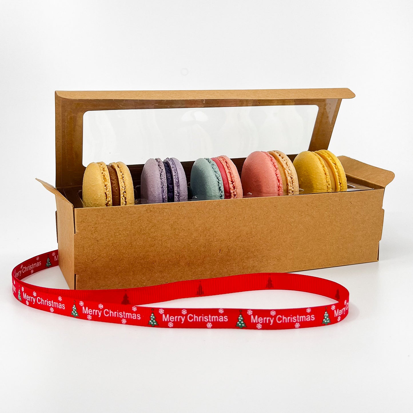 Handmade Macaron Christmas Box - 5 Count French Macaron by WoooW