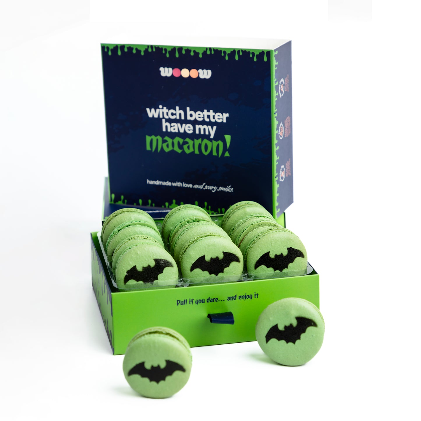 Halloween Macarons Gift Box – Limited Edition Spooky Shapes & Flavors