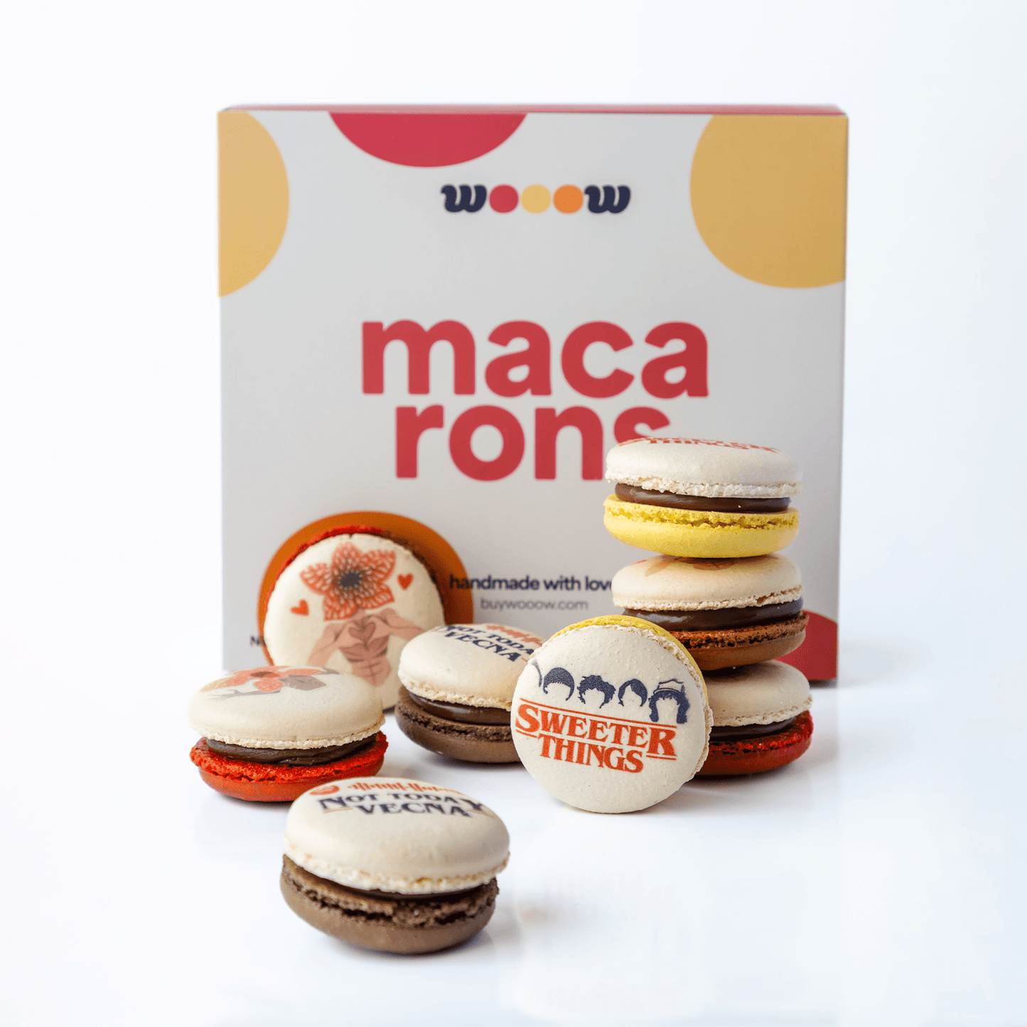 Handmade Sweeter Things French Macarons Gift Box | Retro 80s Fan - Inspired Dessert Gift French Macaron by WoooW