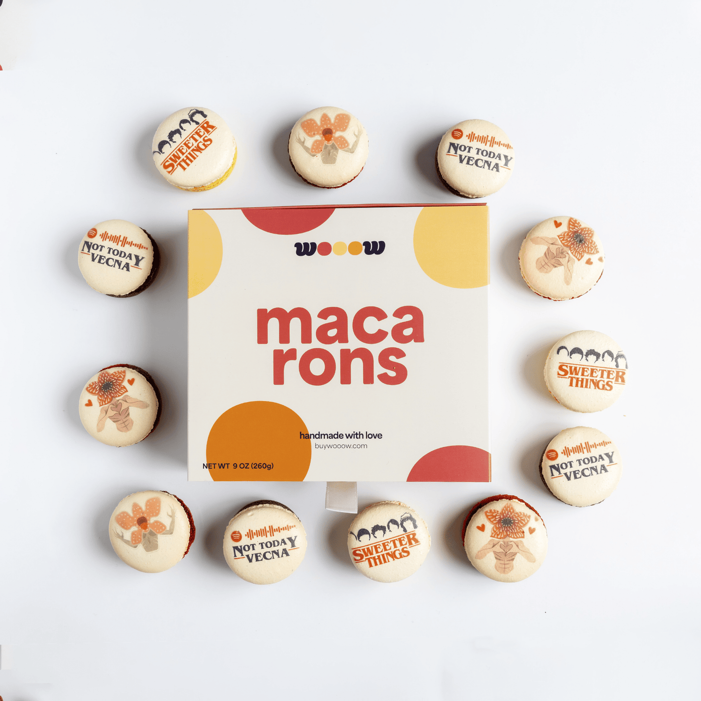 Handmade Sweeter Things French Macarons Gift Box | Retro 80s Fan - Inspired Dessert Gift French Macaron by WoooW