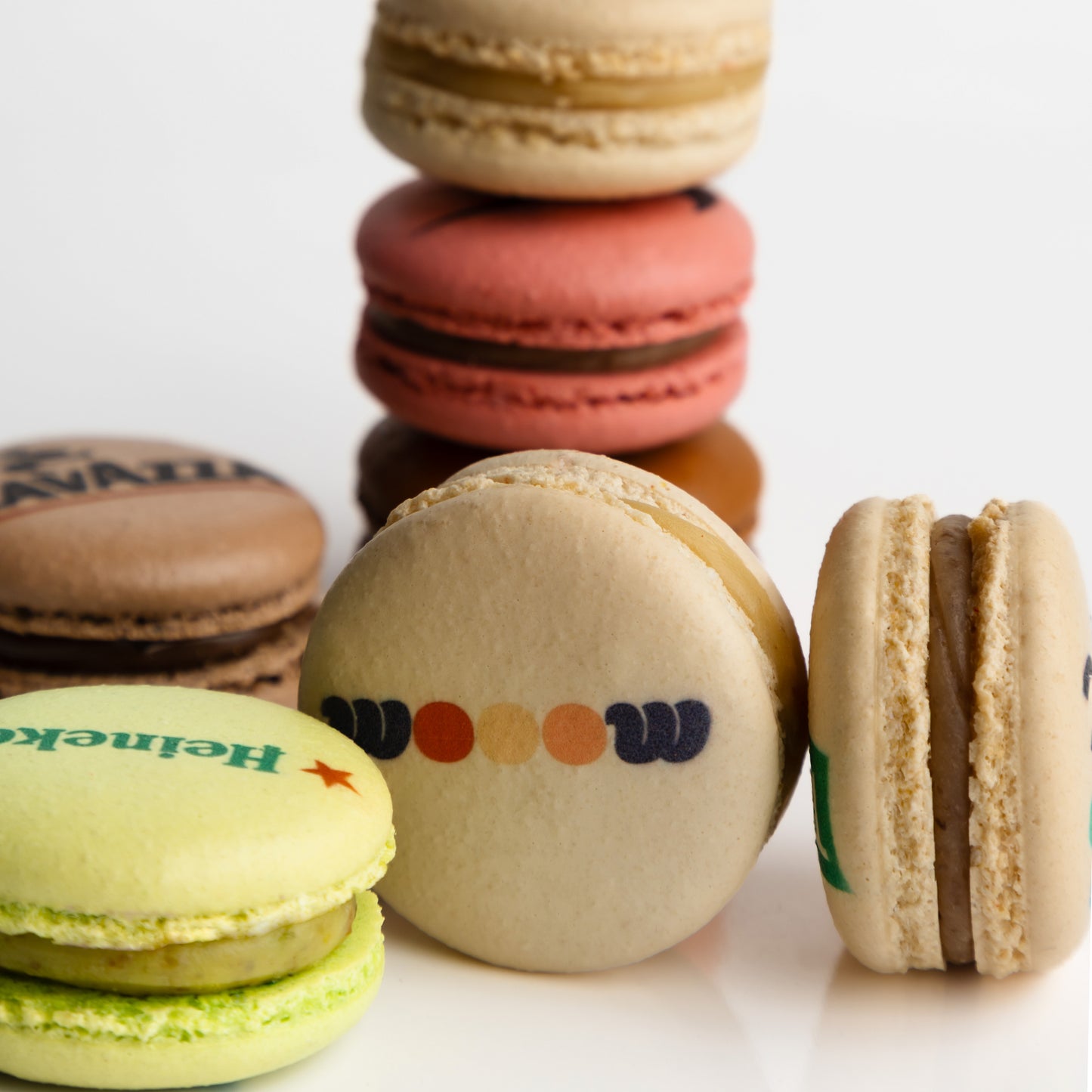 Handmade Personalized Printed Macarons – Custom Photo, Logo & QR Code Macarons French Macaron by WoooW