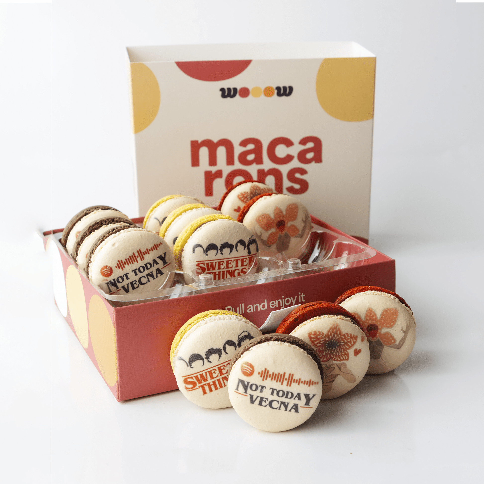 Handmade Sweeter Things French Macarons Gift Box | Retro 80s Fan - Inspired Dessert Gift French Macaron by WoooW