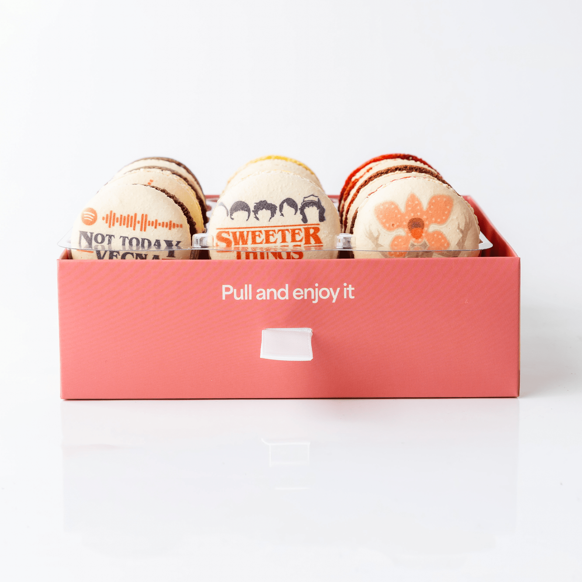 Handmade Sweeter Things French Macarons Gift Box | Retro 80s Fan - Inspired Dessert Gift French Macaron by WoooW