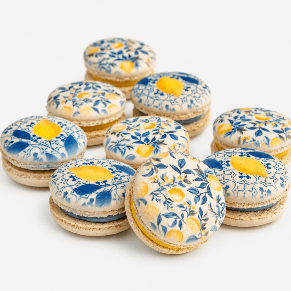 Handmade Amalfi Coast Printed Macarons French Macaron by WoooW